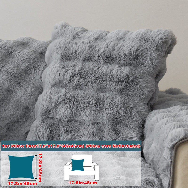 1pc imitation rabbit fur sofa cushion, winter thick sofa cover