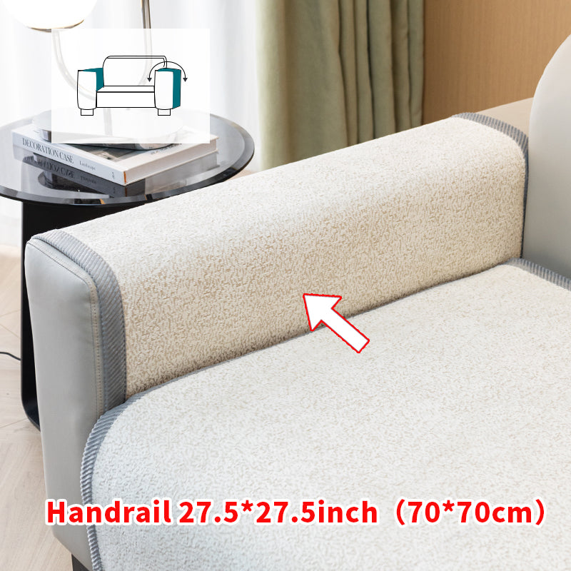 1pc Short Plush Snow Neale Sofa Mat for All Seasons, Simple and Modern, Sofa Cushion