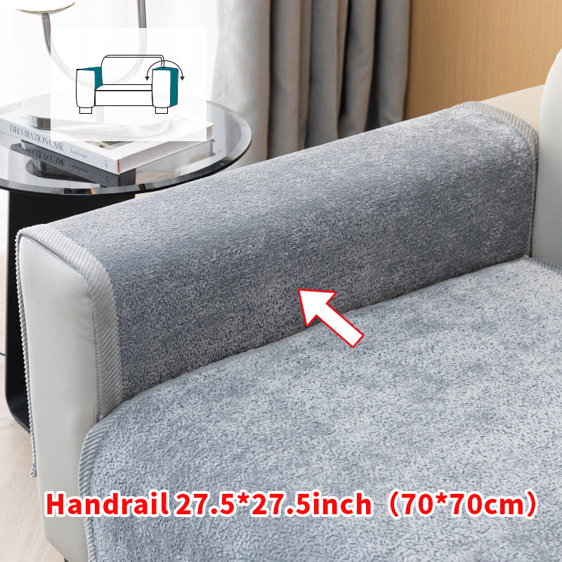 1pc Short Plush Snow Neale Sofa Mat for All Seasons, Simple and Modern, Sofa Cushion