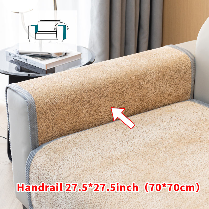 1pc Short Plush Snow Neale Sofa Mat for All Seasons, Simple and Modern, Sofa Cushion