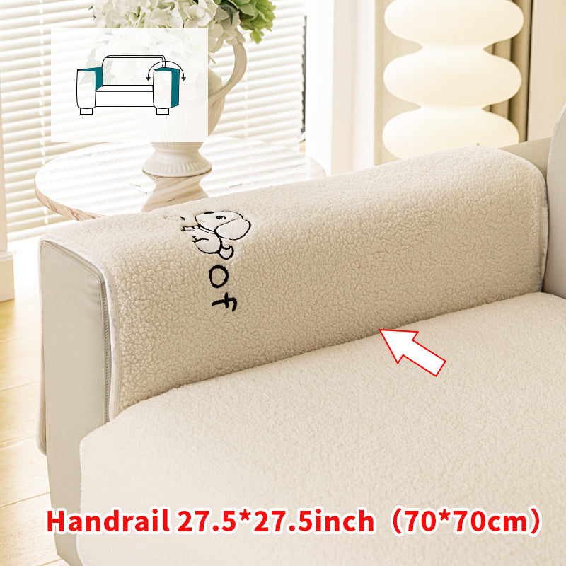 1pc dog pattern sofa cushion, simple and modern in winter, decorative sofa cover for living room and bedroom