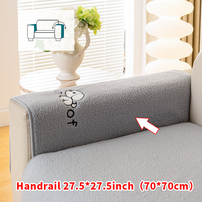 1pc dog pattern sofa cushion, simple and modern in winter, decorative sofa cover for living room and bedroom