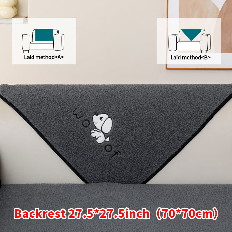 1pc dog pattern sofa cushion, simple and modern in winter, decorative sofa cover for living room and bedroom