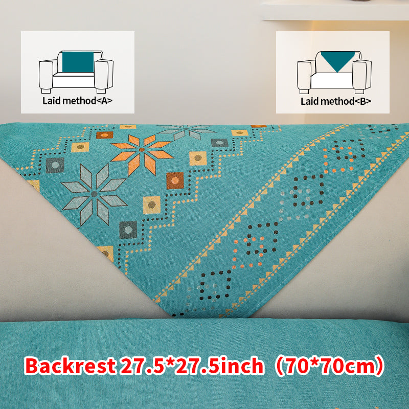 1pc Bohemian style sofa cushion suitable for all seasons, non slip sofa cushion