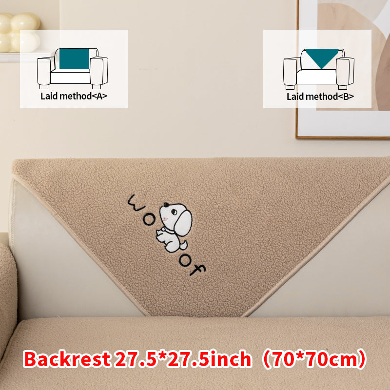 1pc dog pattern sofa cushion, simple and modern in winter, decorative sofa cover for living room and bedroom