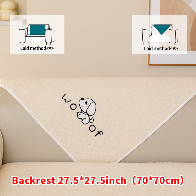 1pc dog pattern sofa cushion, simple and modern in winter, decorative sofa cover for living room and bedroom