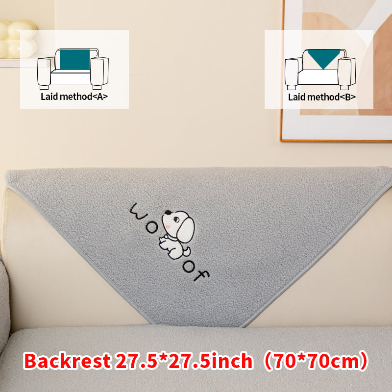 1pc dog pattern sofa cushion, simple and modern in winter, decorative sofa cover for living room and bedroom