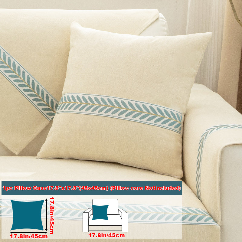 1pc solid color sofa cushion for all seasons, simple and modern, decoration for living room and bedroom, sofa cushion